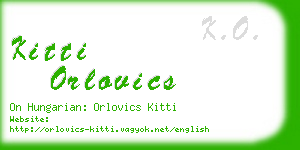 kitti orlovics business card